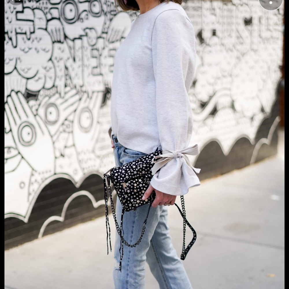 NWOT J. Crew Tie Sleeve Sweatshirt